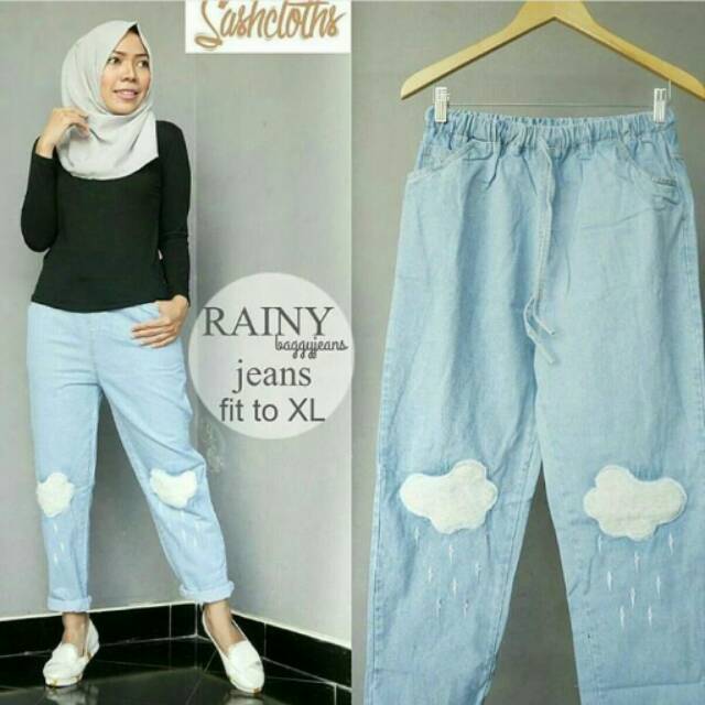 NEW RAINY JEANS/ Celana Panjang Wanita Harga Murah/ Celana Modern Trendy Hits