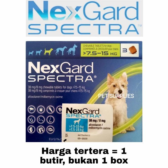 Jual Obat Kutu Anjing Nexgard Spectra Ukuran Kg Shopee Indonesia