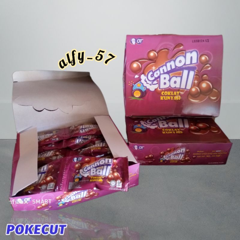 

Canon ball coklat kunyah isi 24 pcs 5,4 g