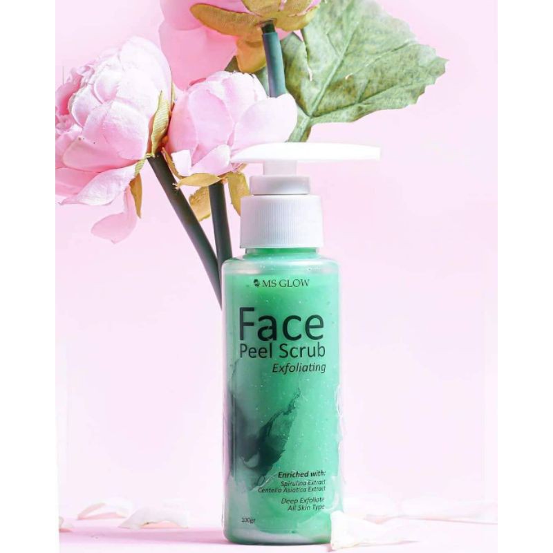 Peel scrub ms glow mini original kemasan baru