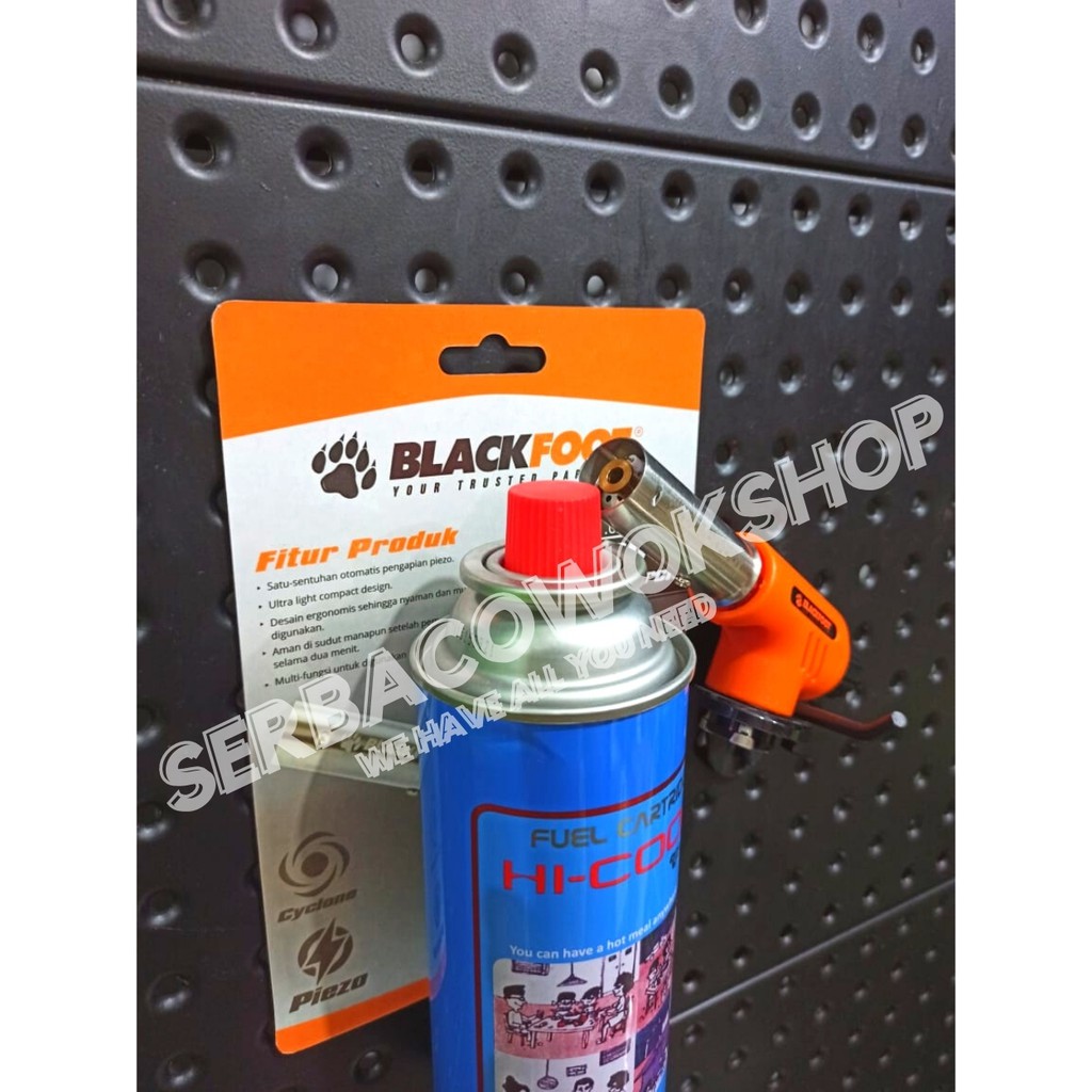 Paket Gas Torch Multi Purpose Blackfoot Cyclone Dengan Gas Hi cook Portable KHUSUS AREA JAWA