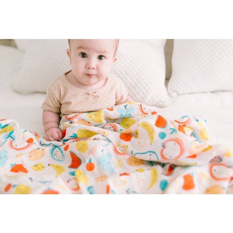 Muslin swaddle 100% bamboo fiber /muslin LOULOU LOLLYPOP /bedong selimut bayi bahan fiber bambu