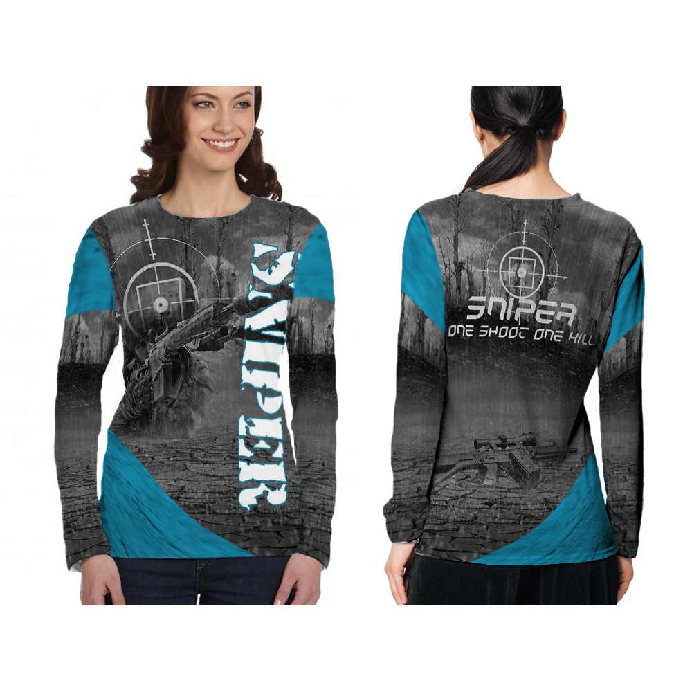 [Riashop] Kaos SNIPER Wanita Lengan Panjang | Long Sleeve Shirt SNIPER Wanita | SNIPER