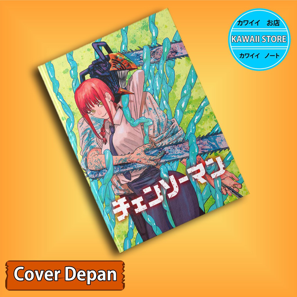 

Notebook / Pocket book Hard Cover Anime CHAINSAW MAN DENJI X MAKIMA uk A5 & A6 / Notes Book