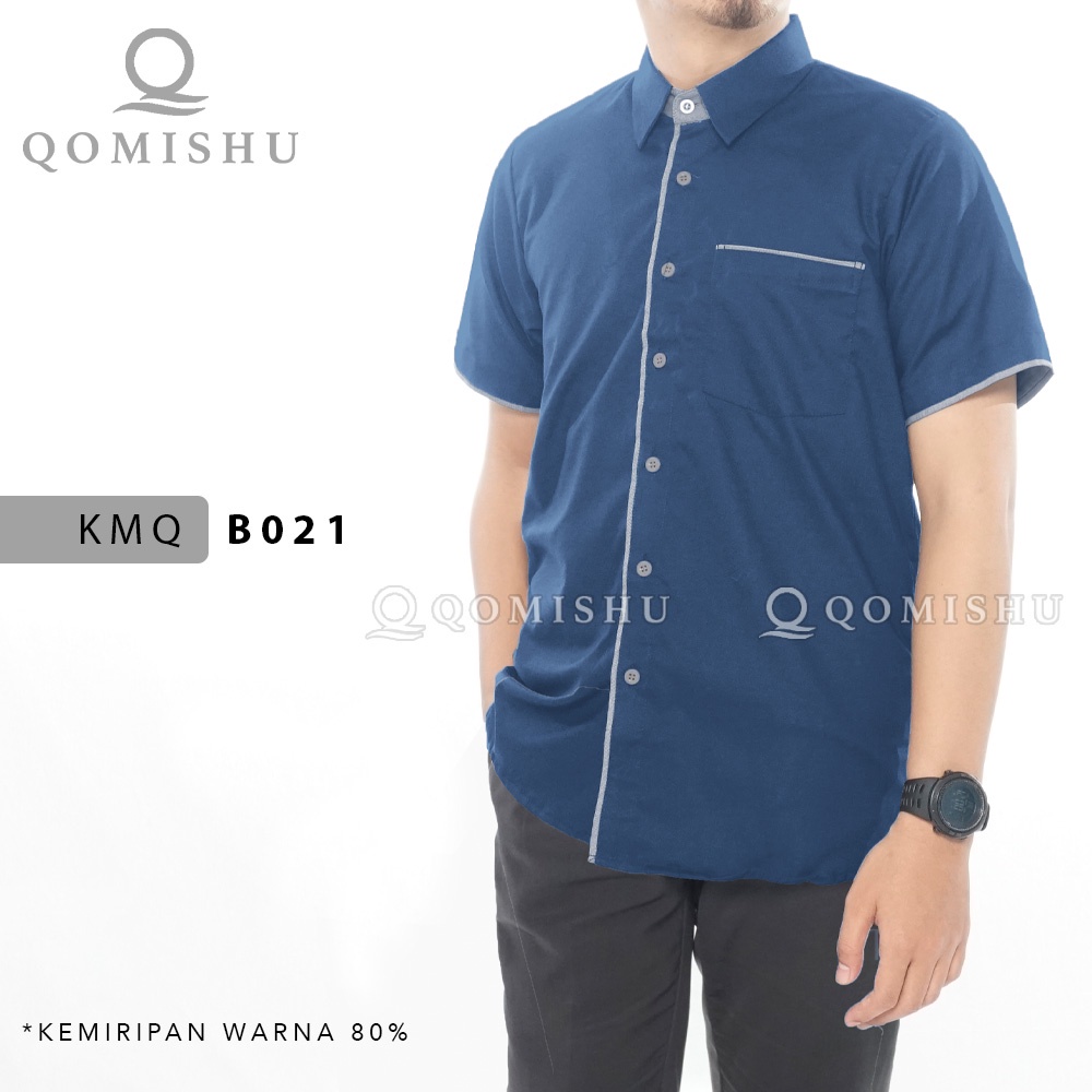 QOMISHU Kemeja Pria Kasual Slim Fit Keren Simpel Modis Modern KMQ