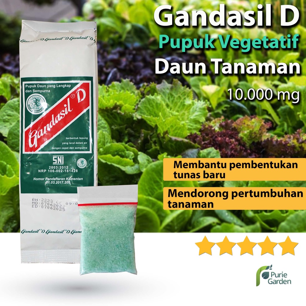 Pupuk Gandasil D Daun NPK Majemuk Fase Vegetatif Sayuran Tanaman Hias PG KDR