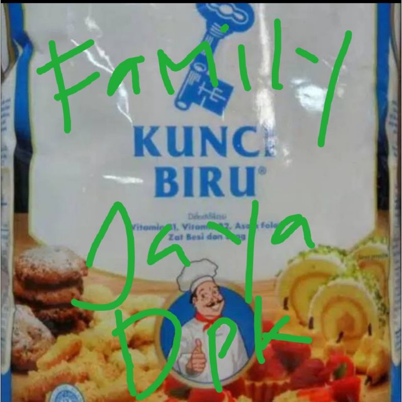 

Terigu kunci biru premium 1kg protein rendah