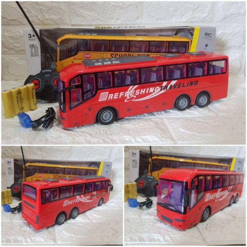 Mainan Remote Control Bis Sekolah - Rc Car Bus Wisata Ukuran Besar