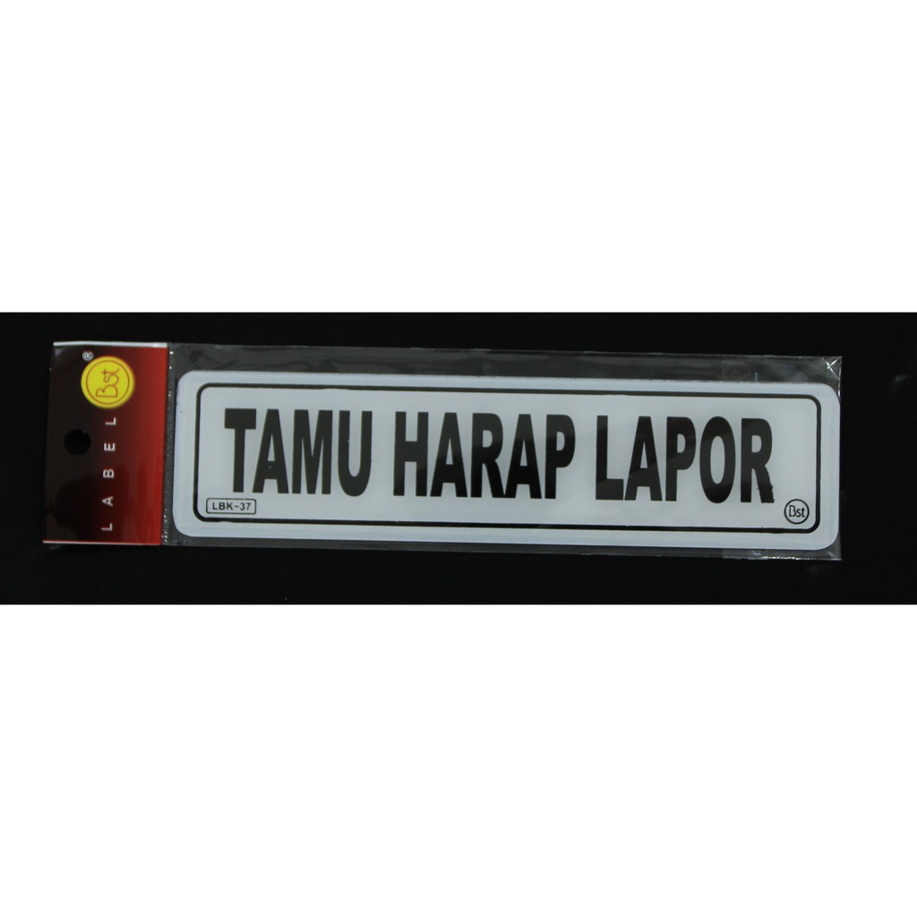 

Label Akrilik Tamu Harap Lapor
