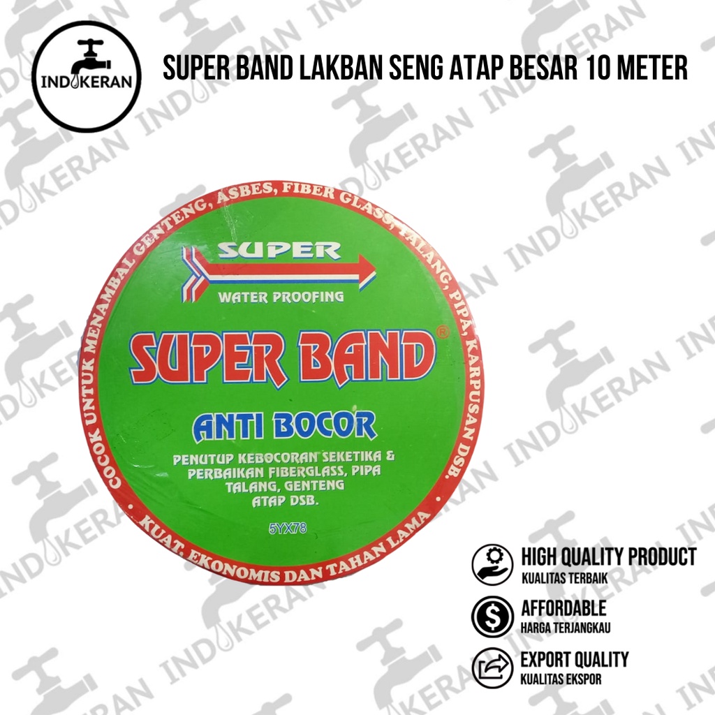 INDOKERAN - Super Band Lakban Seng Atap Besar 10 Meter