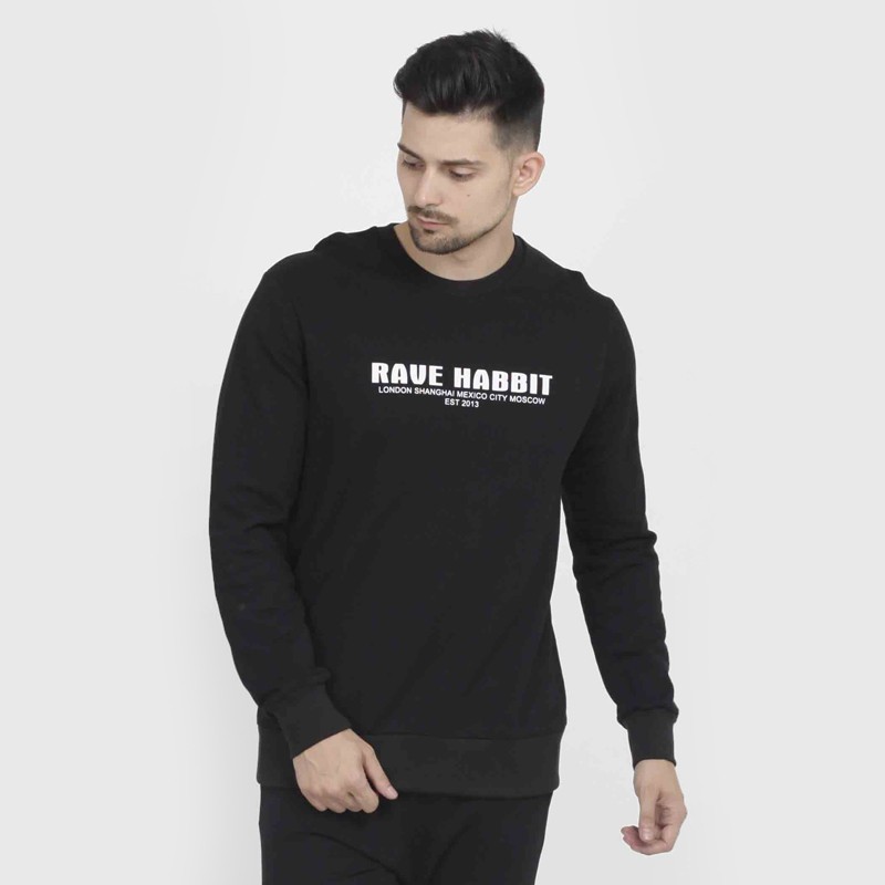 Rave Habbit Bisma Sweatshirt Pria - Black