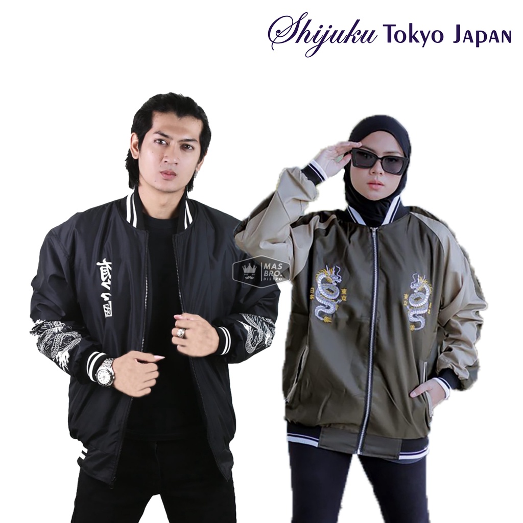 [PALING MURAH BISA COD] jaket bomber sukajan bordir printing murah pria wanita unisex original jepan