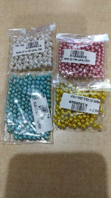 Mutiara Perl Bead Biru  Blue Edible Hiasantopping Kue Cupcake Bento