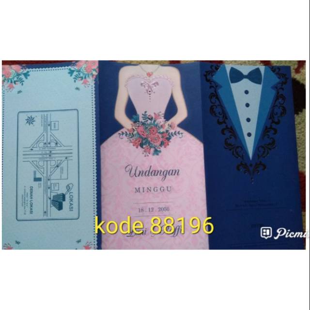 Blanko undangan pernikahan Erba 88196