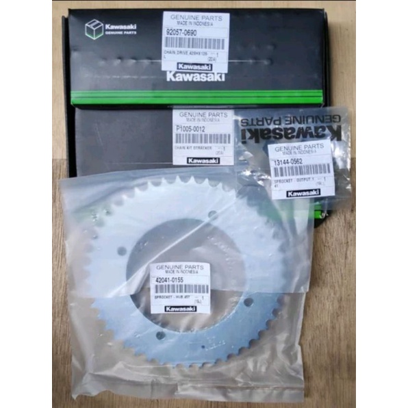 Gear set Dtracker gear depan 428-14T gear belakang 428-45T n rantai roda 428H-128L