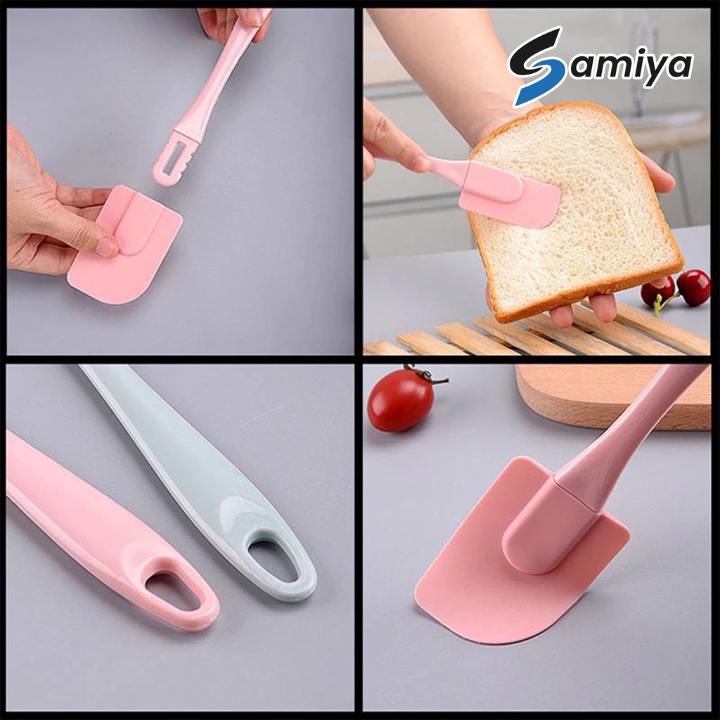 3pcs spatula scraper brush silicone cooking baking tools set  / paket 3in1 peralatan memasak set