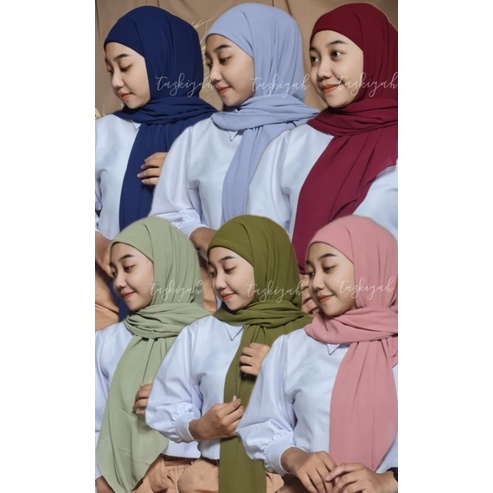 Hijab SEGI EMPAT INSTANT 2LAYER +INNER/ SEGI TIGA INSTANT ceruty babydoll 2layer