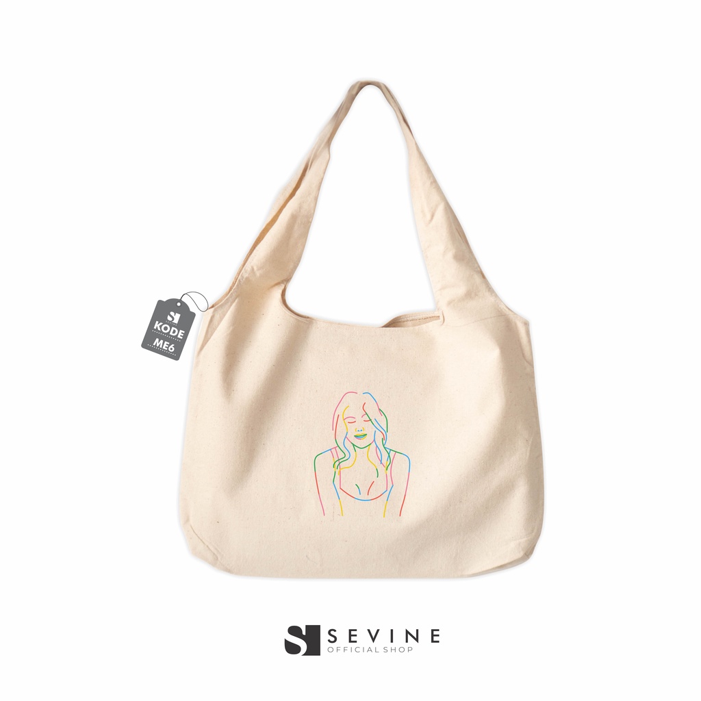 Sevine Tote Bag Kanvas Bonnie Tas Wanita Kuliah Fashion Laptop Totebag Quotes Motivation Aesthetic Vintage Pastel Retro - ME