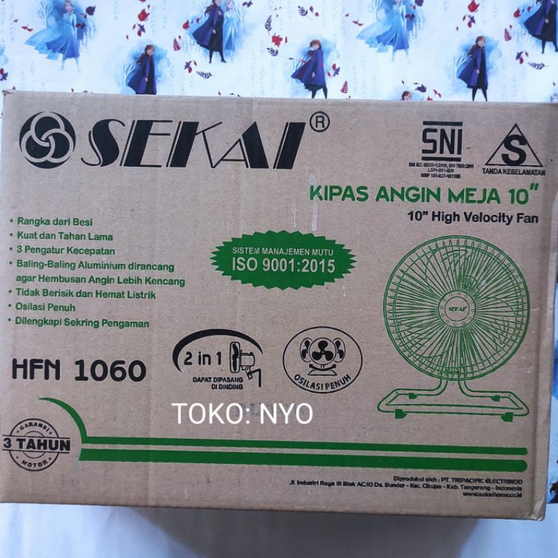 Kipas Angin Sekai 10&quot;/25cm HFN1060