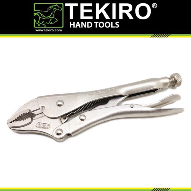 Tang Jepit Buaya Bengkok 10 Inch Tekiro Locking Pliers Curve