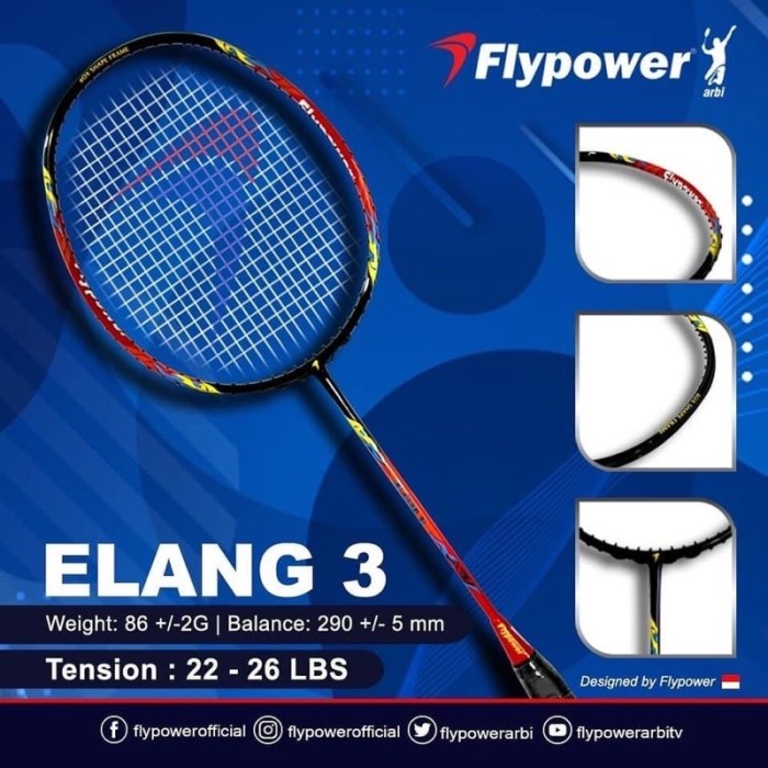 Raket Badminton Flypower Fly Power Elang 3 Product Original 100% #98