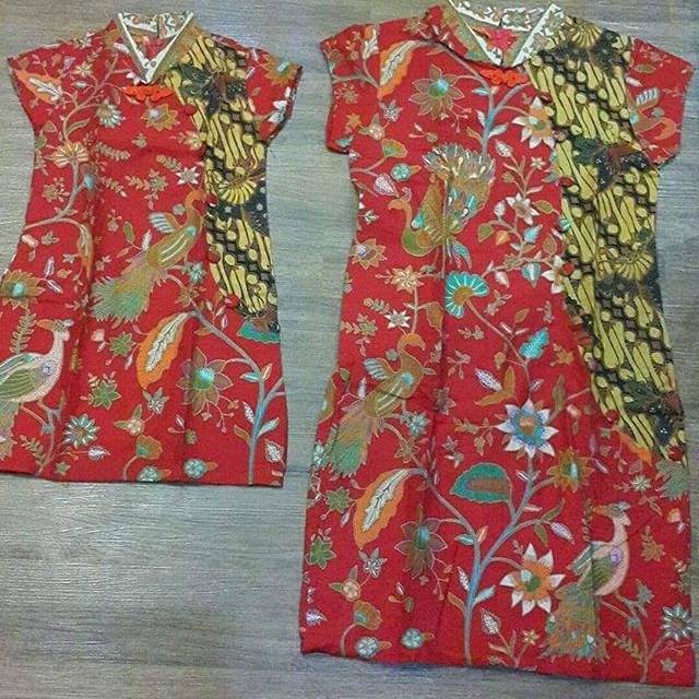 Dress cny batik mom n kids