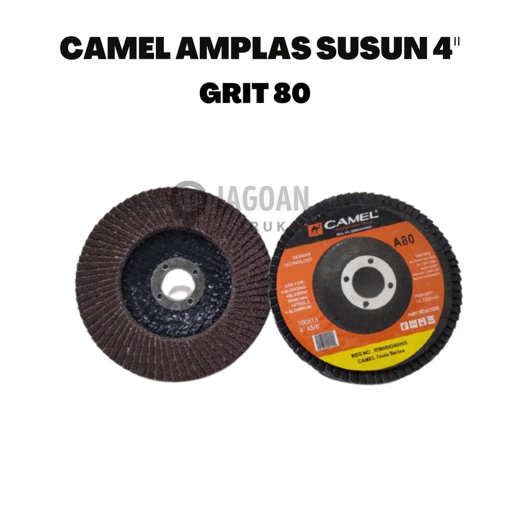 CAMEL Amplas Susun 4&quot; Inch Flap Disc Grid 80