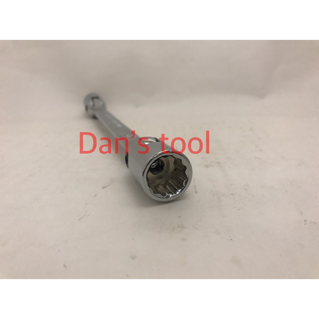 Double End Swivel Socket Wrench 14 x 15 mm / Kunci Sock Flexibel