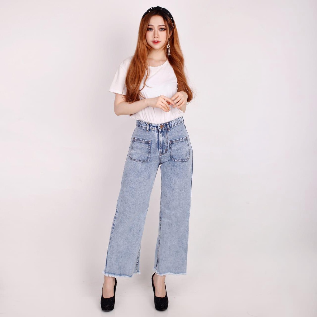 Kulot Jeans Wanita / Kulot Jeans Highwaist / Boyfriend Kulot Jeans Wanita / Highwaist Kulot Jeans
