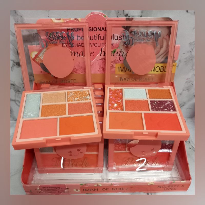 PROMO EYESHADOW IMAN OF NOBLE PALLETE JUST PEACHY 6671 / 6658-10