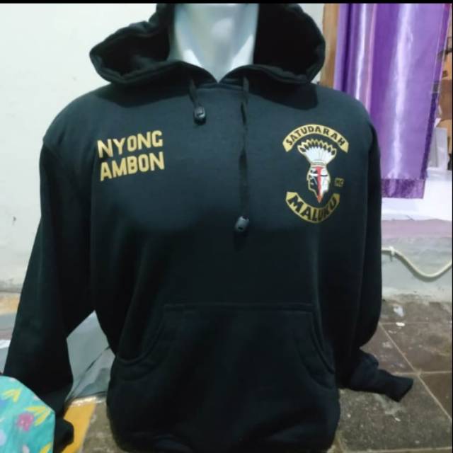 Sweater hoodie Zipper basic satu darah maluku mc gold