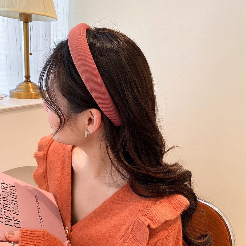 BANDO RETRO KAIN VARIASI MERAH MUDA PINK BANDANA KOREA BENDO COTTON HEADBAND AKSESORIS RAMBUT TEBAL LEBAR HAIRBAND HAIR ACCESSORIES VINTAGE ELEGAN KOREAN STYLE KOREA