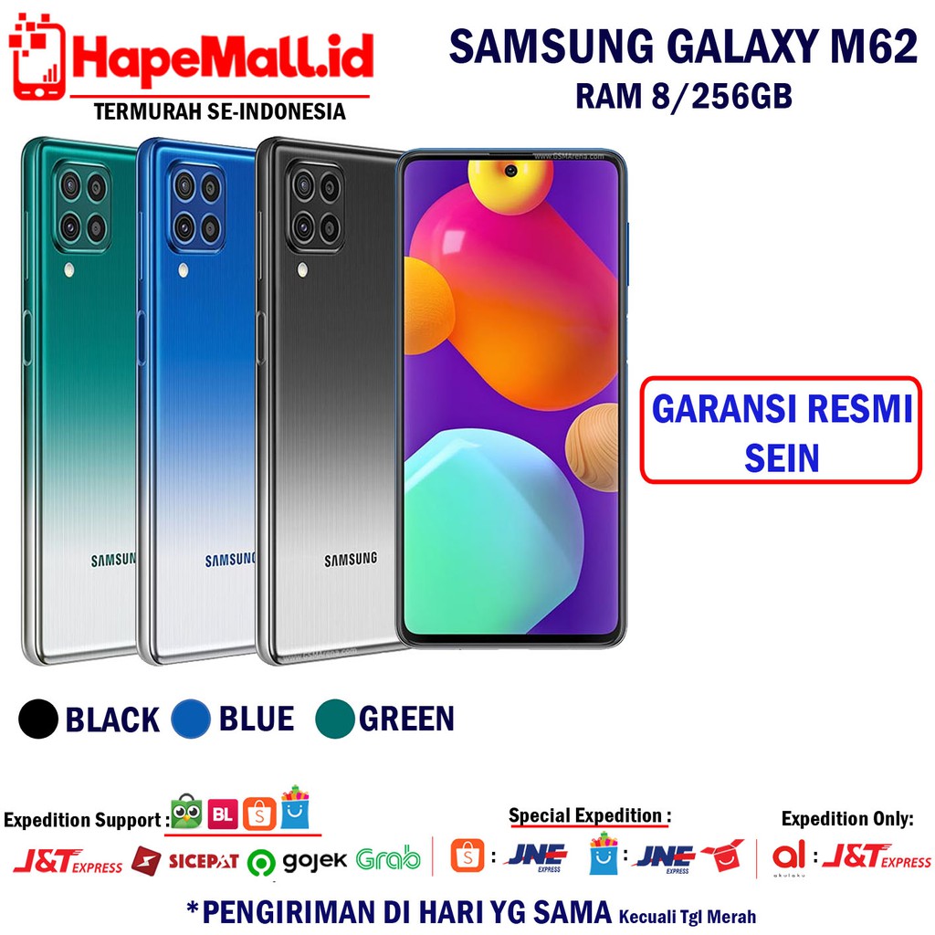 SAMSUNG GALAXY M62 RAM 8/256GB GARANSI RESMI SEIN TERMURAH