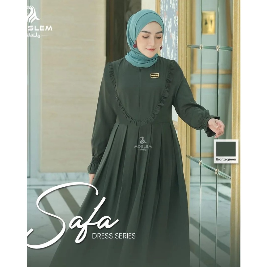 Terlaris Lunara Maxy / Gamis Muslim Dropknit Susun Grosir Seragam Pengajian Keren