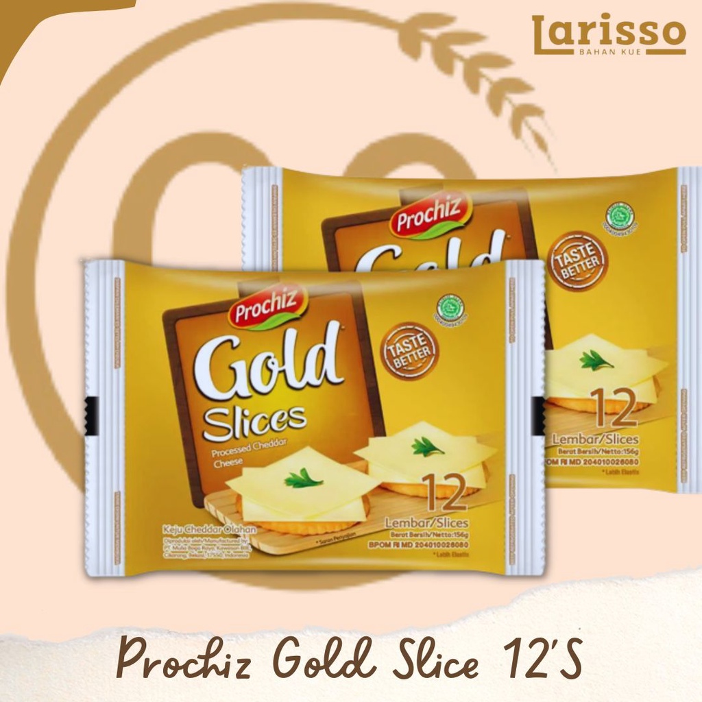 Jual PROCHIZ GOLD SLICES PROCESSED CHEDDAR CHEESE 12's | Shopee Indonesia