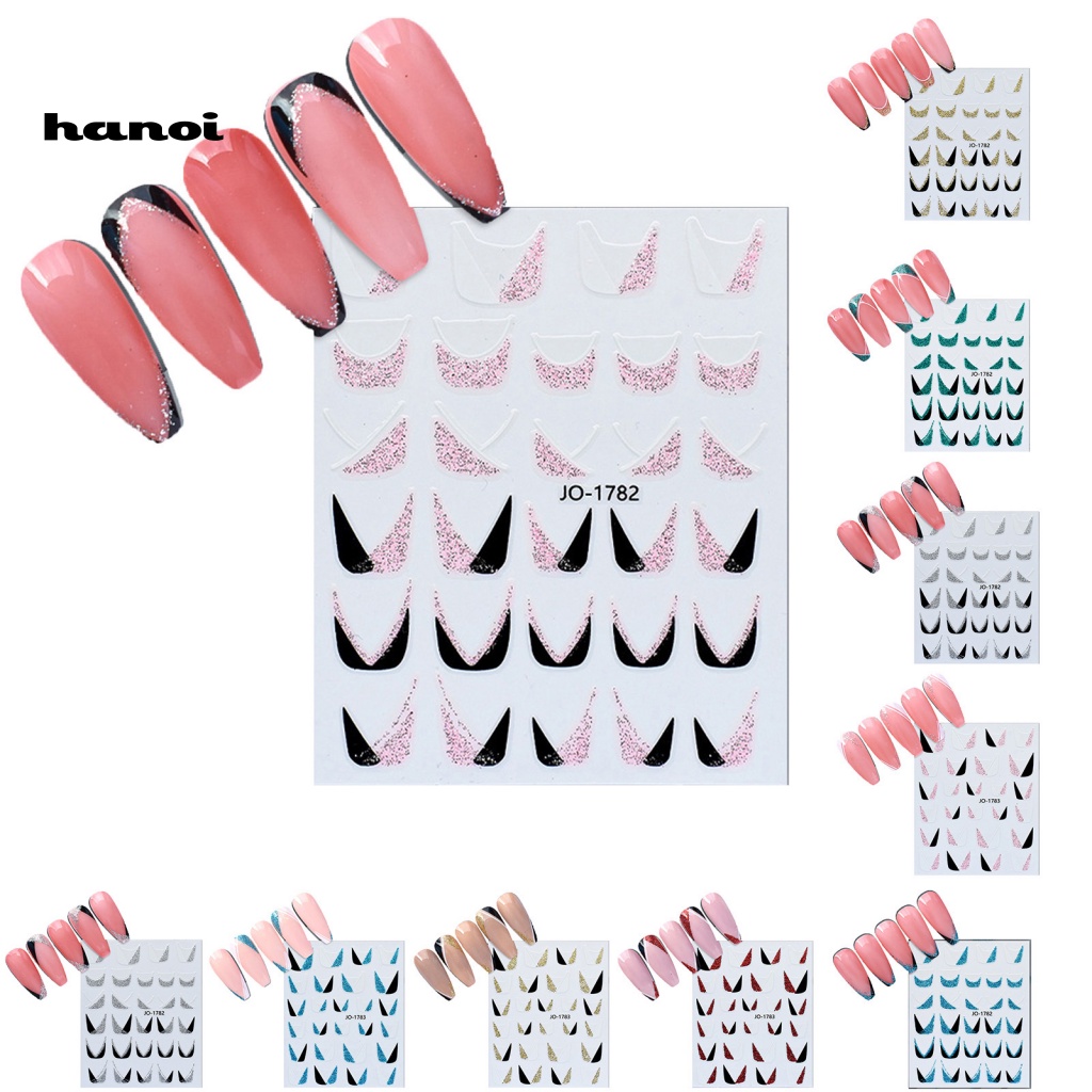 Stiker Kuku Gaya Perancis Untuk Dekorasi Nail Art