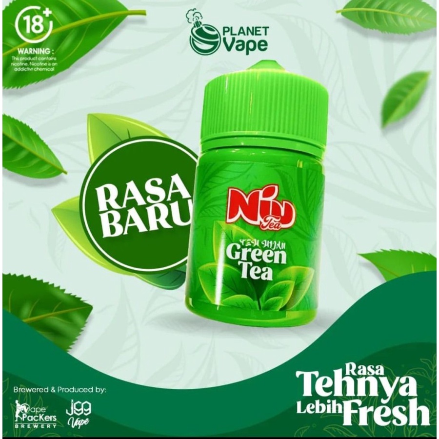 Niu Tea Green Tea 60ML by J99 Vape x Vape Packers Berpita Cukai