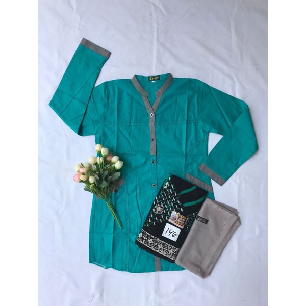 ATASAN SANTRI PAKET HEMAT 3 IN 1 KERUDUNG BAJU SARUNG