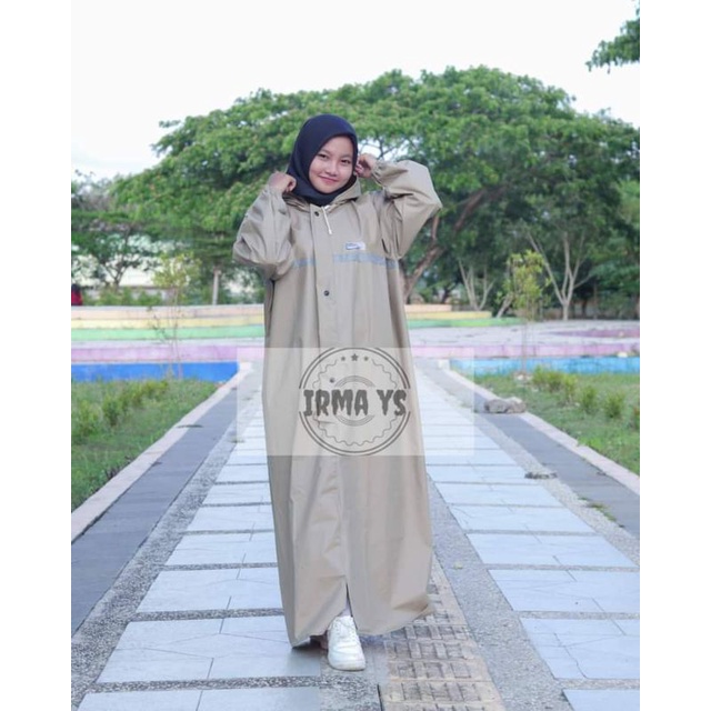 jas hujan GAMIS SYAR'I Wanita Muslimah Bahan Tebal dan Awet
