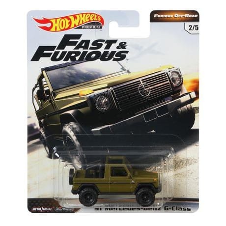 Diecast Hot Wheels CARD NOT MINT 91 MERCEDES BENZ G-CLASS G CLASS DARK GREEN Fast and Furious Off-Road Offroad FNF