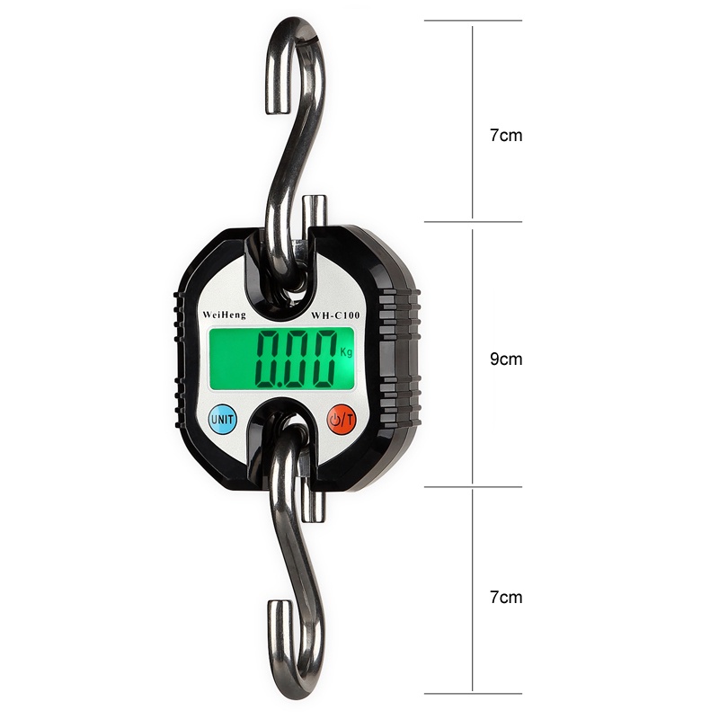 Mi.more 150KG Timbangan Gantung Besi Digital LED Mini Hitam LCD Smart Crane Hook Scale Hanging 150Kg