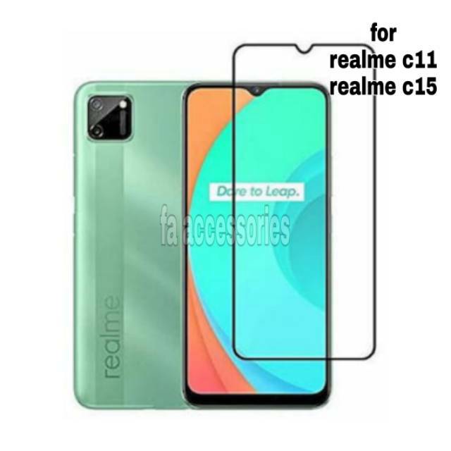 FA Tempered Glass full lem 5D 9D ralme c11 c15 screen guard protector