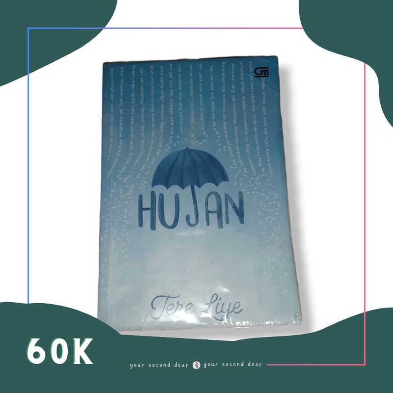 [YSD] Preloved Novel Hujan Tere Liye cover baru