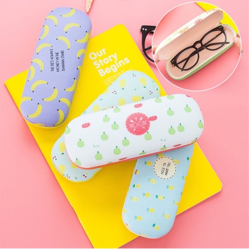 Kotak Kacamata Motif Buah Tempat Penyimpanan Kacamata Glasses Case Hardcase Handcase Tempat Kaca Mata Fashion