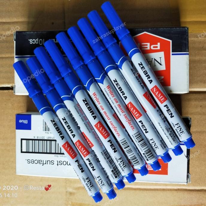 

Office & Stationery | Alat Tulis | Spidol Zebra Name Pen Blue | Best Seller