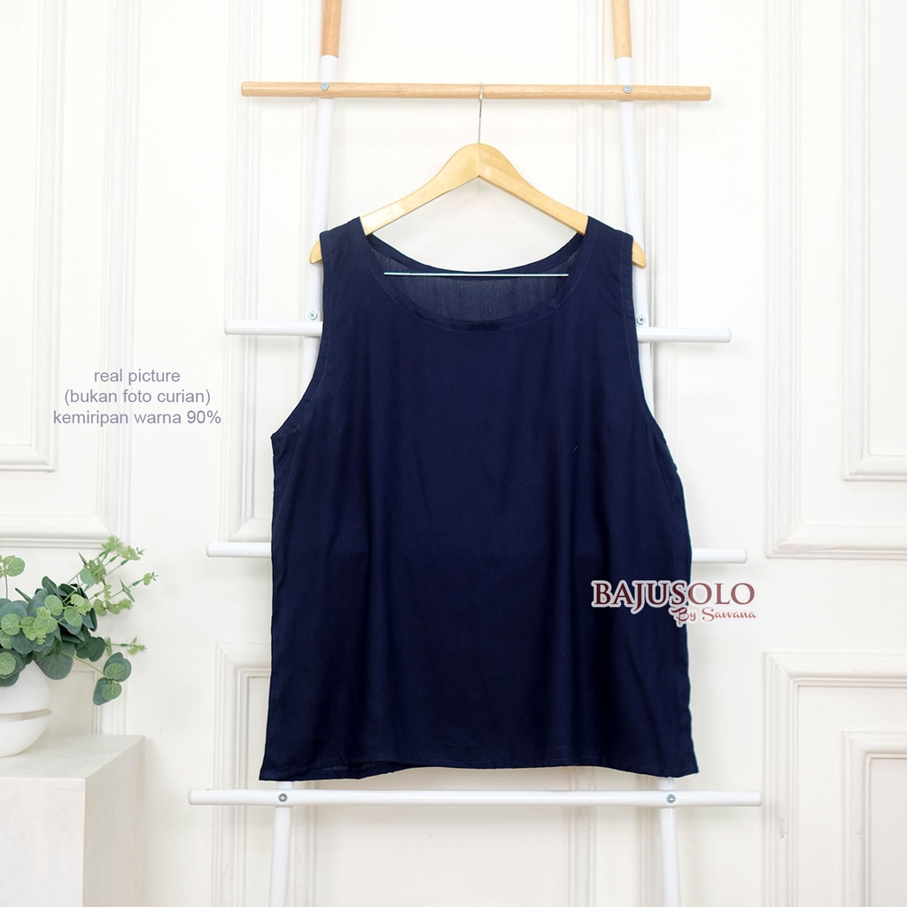 BIGSIZE | XXL 5L LD 120 140 Kensi Tanktop Jumbo Baju Santai Tanpa Lengan Manset Rayon Inner Sleveless Singlet Wanita