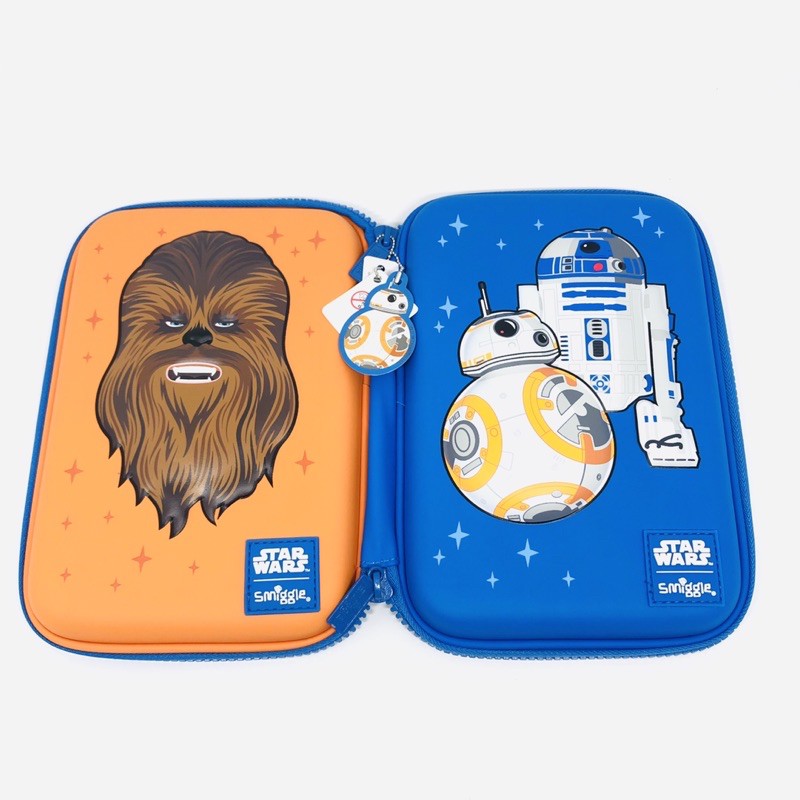 

tempat kotak pensil 3D organizer hardcase smiggle star wars bb-8 dan chewbacca