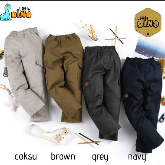 Celana chinos cargo litle dino