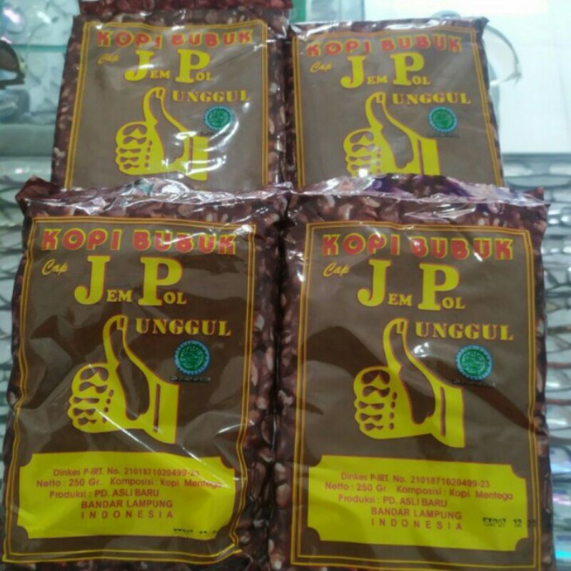 

Kopi Bubuk Cap Jempol Unggul (JP) Asli Lampung 250gr