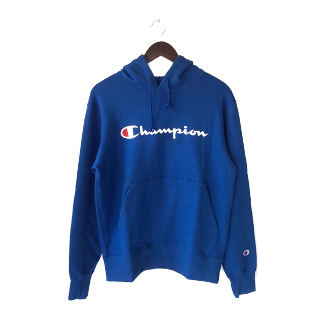 Champion Hoodie Big Scrip " Blue "